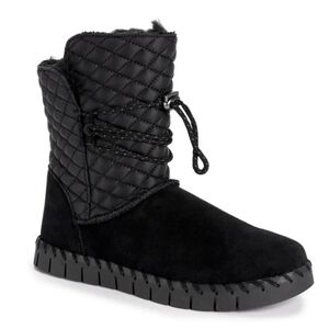 Muk Luks Womens Flexi Bridgehampton Pull-on Boot Black | Outdoor Cozy Spring